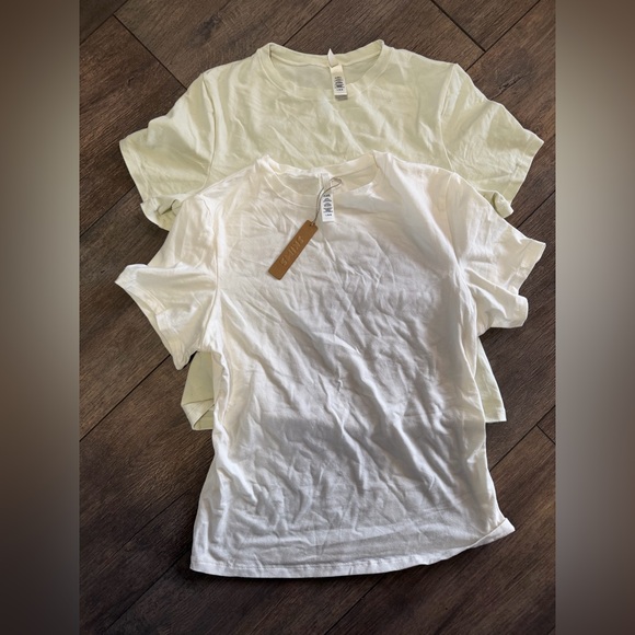 SKIMS Tops - SKIMS cotton jersey white  and Cream T-Shirts size L